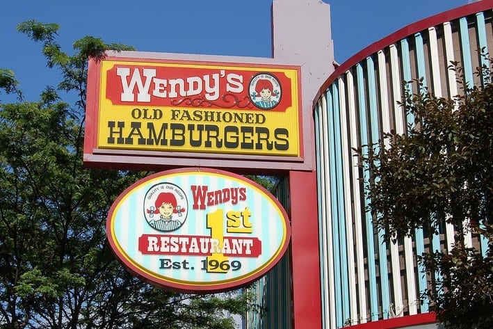 Wendy's Restaurant Sign