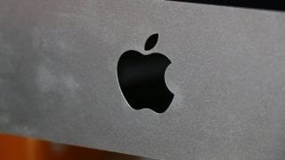 Apple Company logo on a piece of hardware