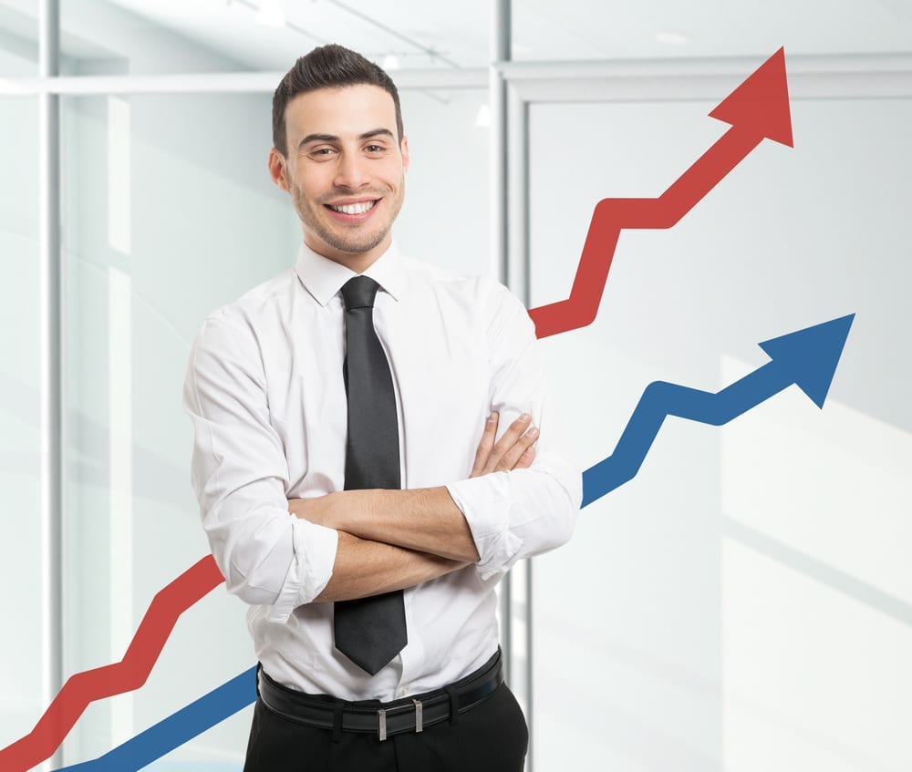 [happy investor up arrows]