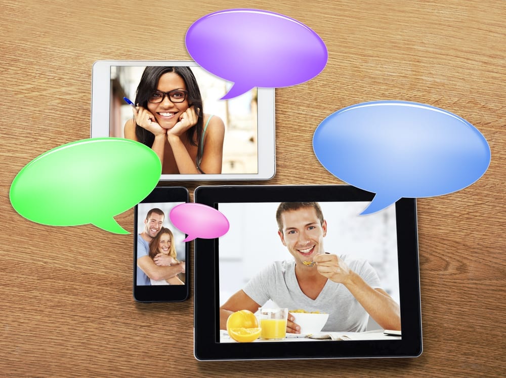 [instant messaging via tablets and phones]